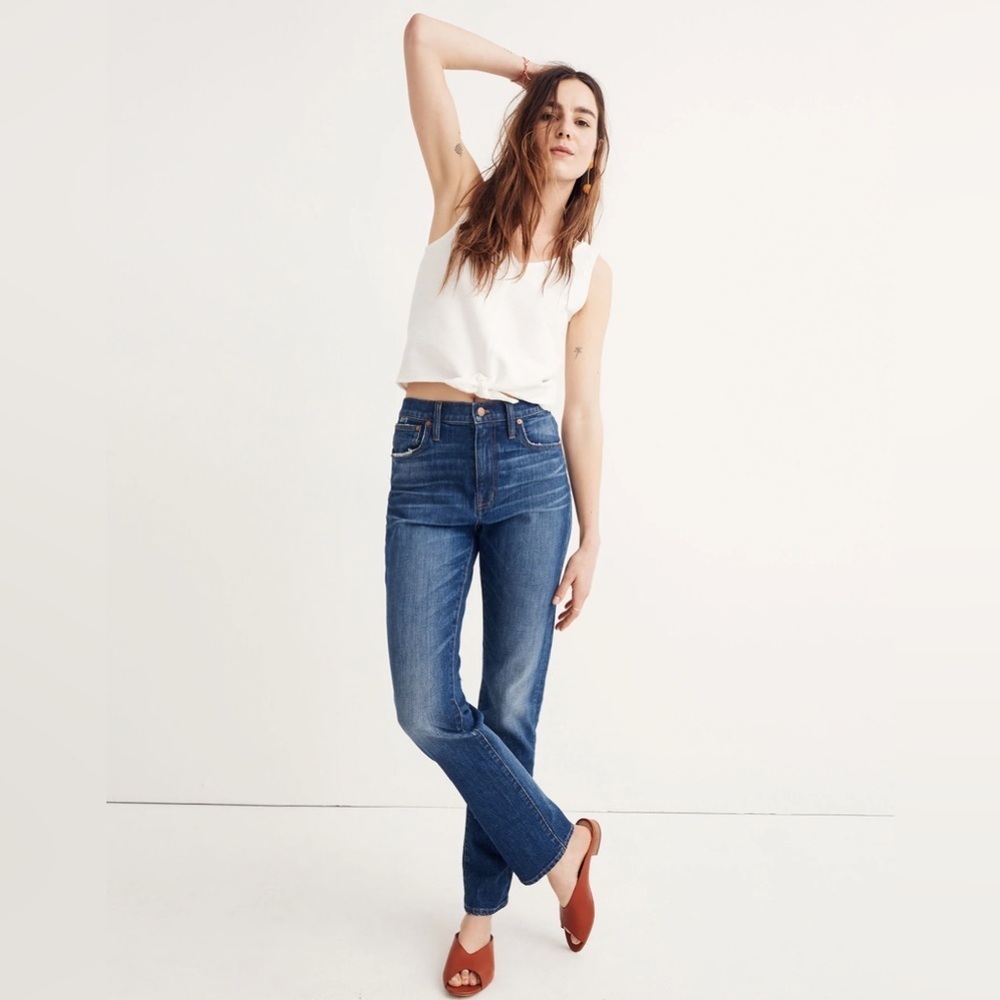 Madewell High Rise Slim Boyjean Milton Wash Size 26